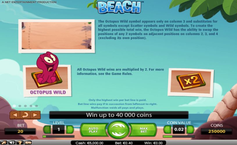 Beach UK slot game