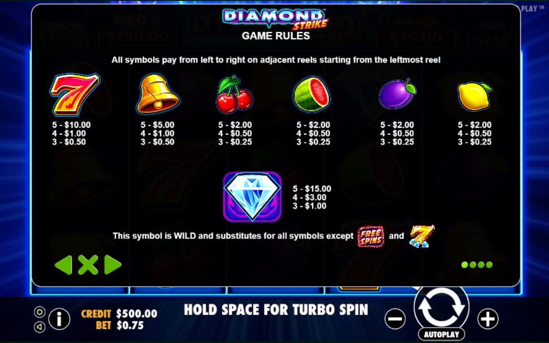 Diamond Strike UK slot game