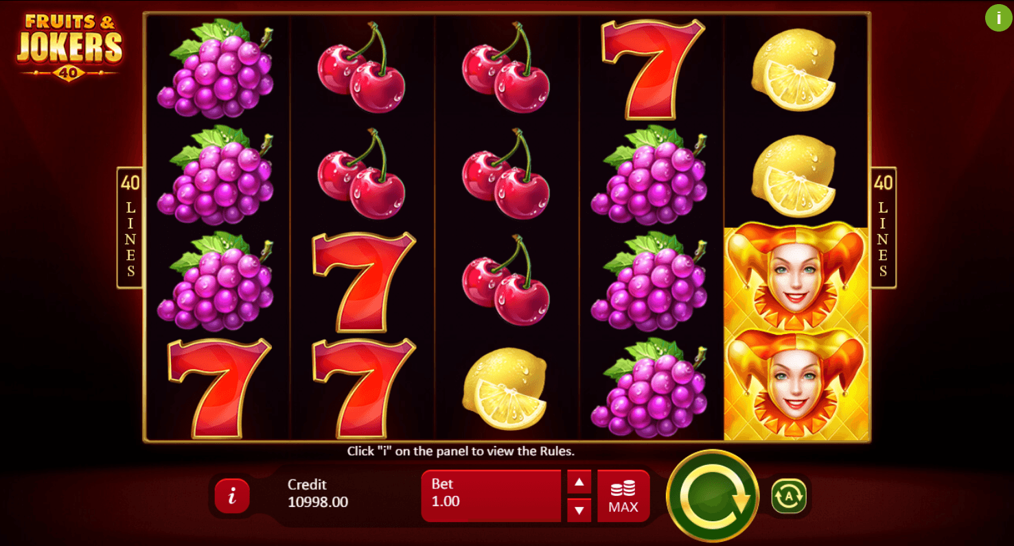 Fruits and Jokers: 40 Lines UK slot game