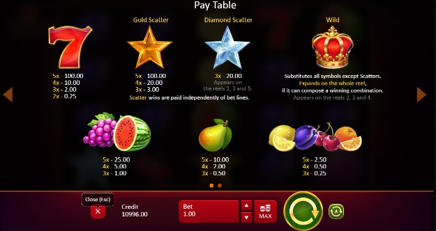 Imperial Fruits: 40 Lines UK slot game