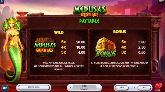 Medusa's Golden Gaze UK slot game