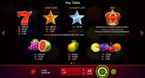 Imperial Fruits: 5 lines UK slot game