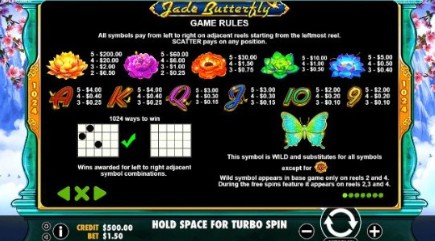 Jade Butterfly UK slot game